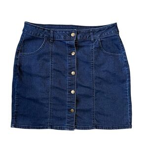 George Dark Blue Y2K Mini Skirt with Button Down Detail Size 12 Streetwear